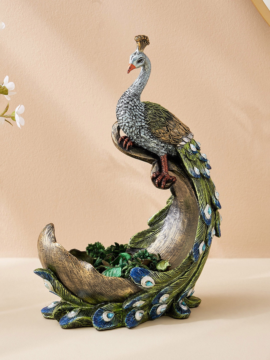 

Home Centre Green & Blue Small Figurine Showpiece