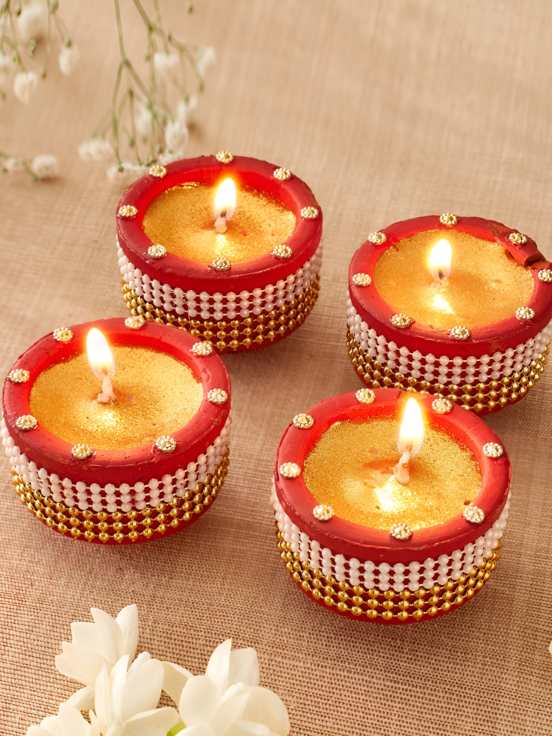 

Home Centre Brown & Red 4 Candle