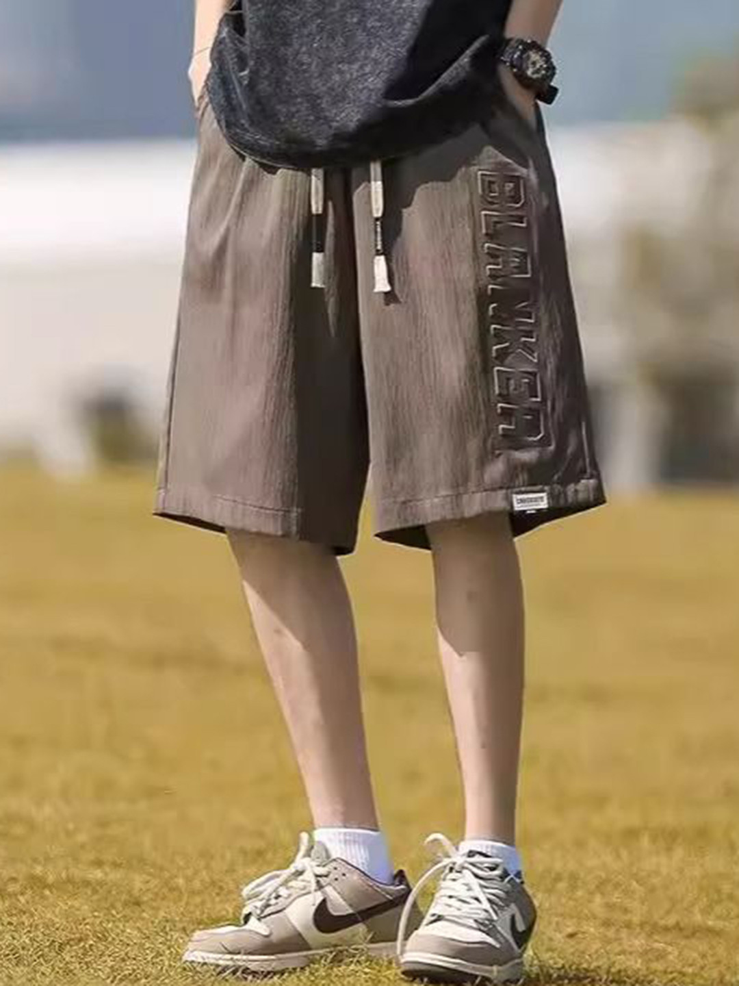 

StyleCast Men Loose Fit Shorts, Grey