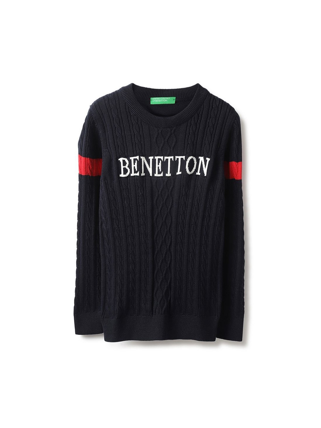 

United Colors of Benetton Boys Typography Printed Pullover, Blue