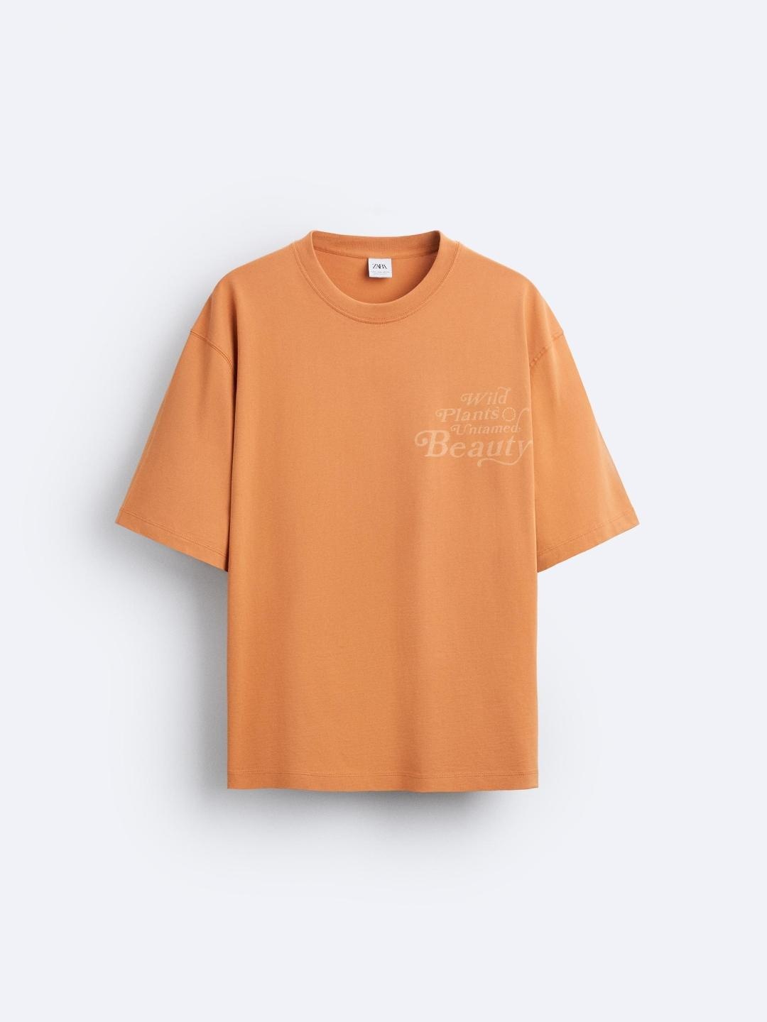 

ZARA Men Orange T-shirt