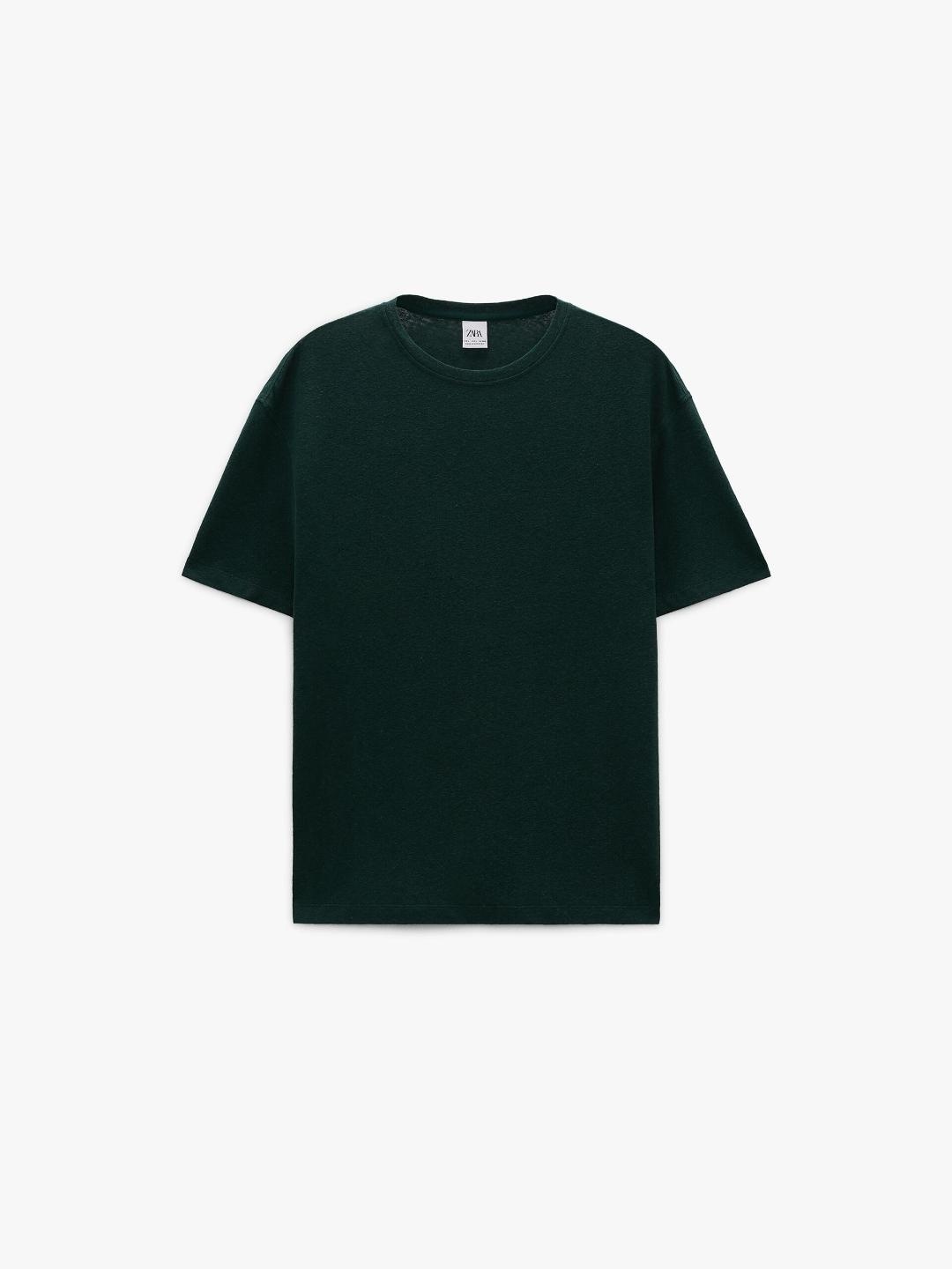 

ZARA Men Green T-shirt