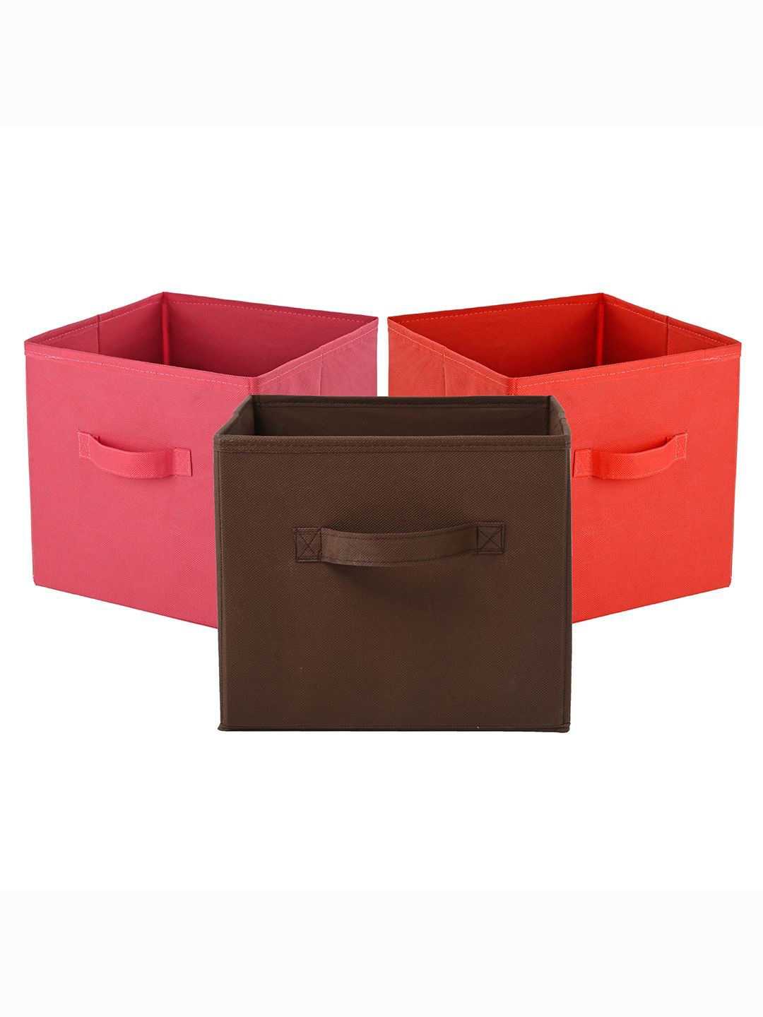 

Kuber Industries Pink & Red 3 Pieces Multi-Utility Organisers
