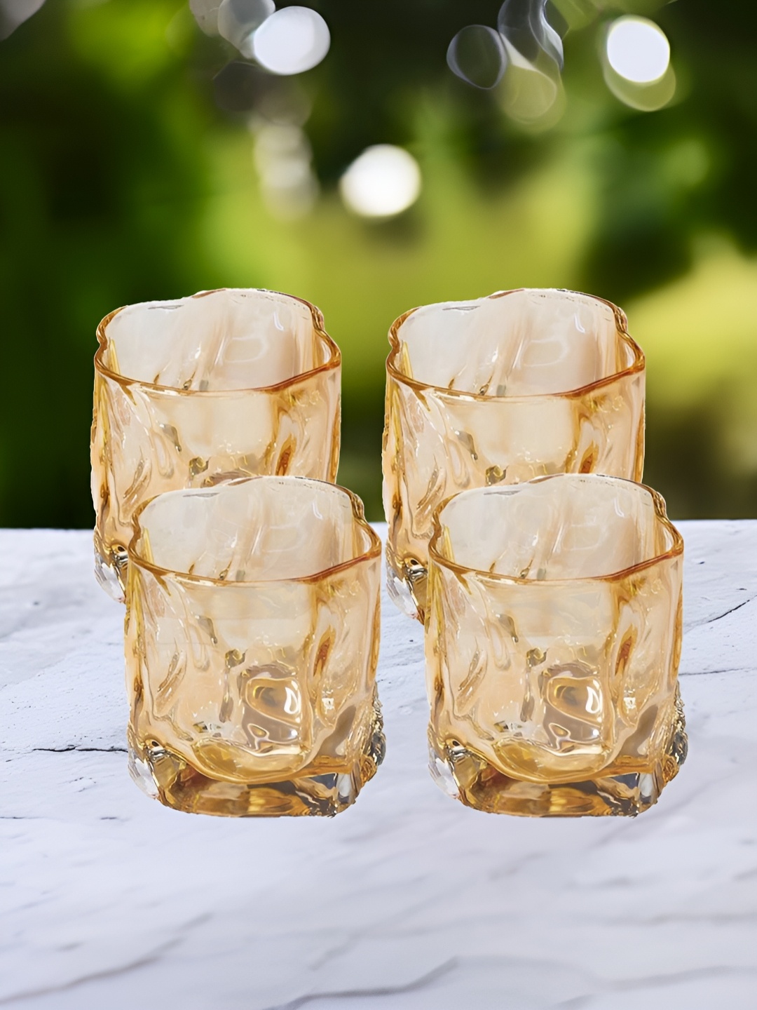 

The Better Home Brown 4 Pieces Textured Glass Cups 230ml