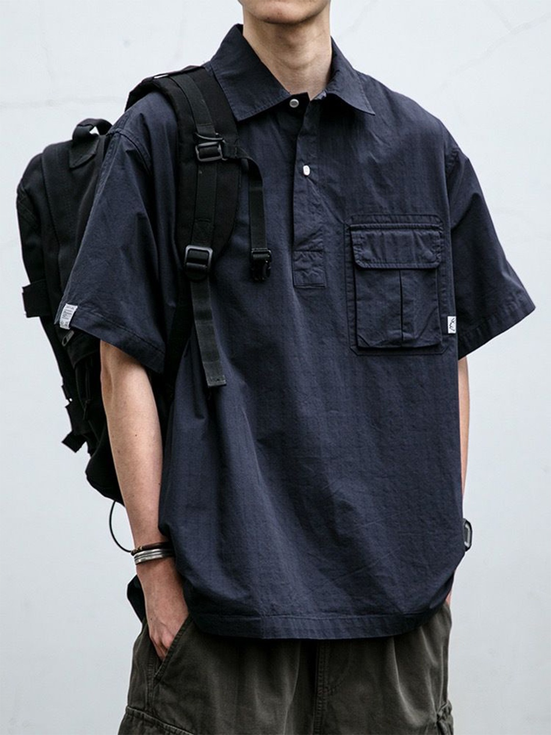 

StyleCast Men Opaque Casual Shirt, Navy blue