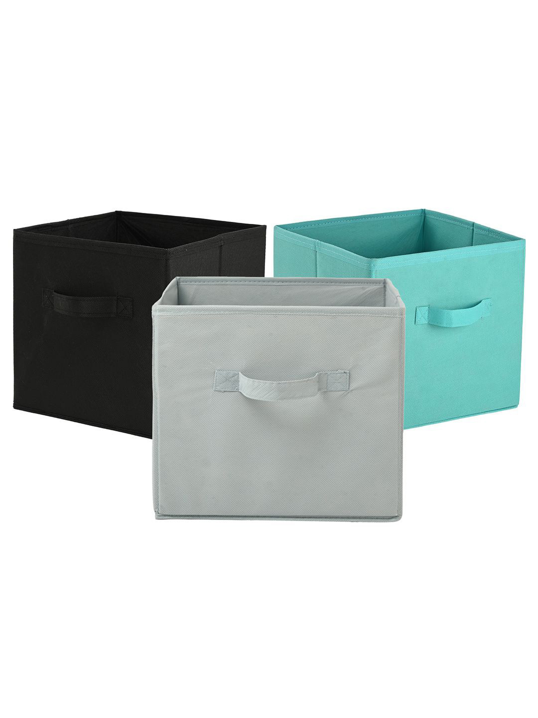 

Kuber Industries Green & Grey 3 Pieces Multi-Utility Organisers
