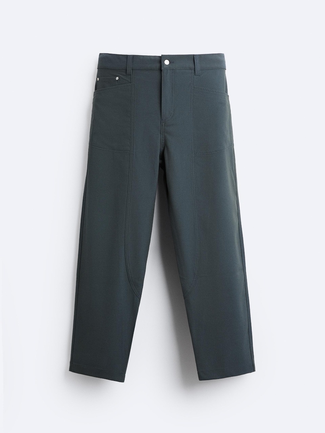 

ZARA Men Grey Trousers