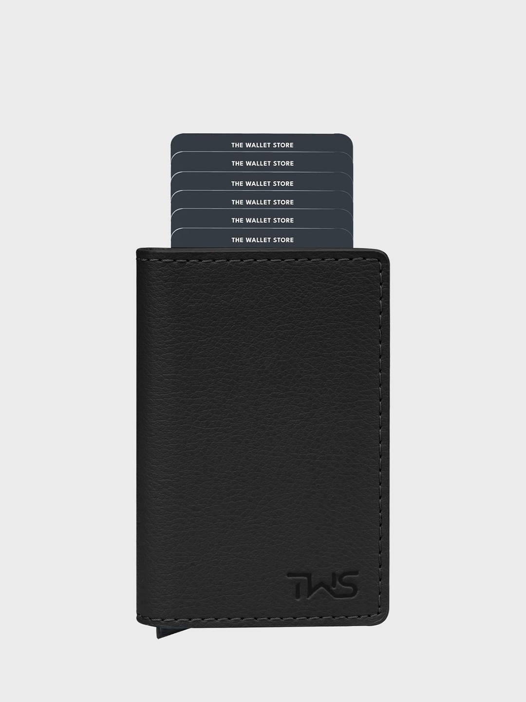 

The Wallet Store Unisex Leather Card Holder, Black