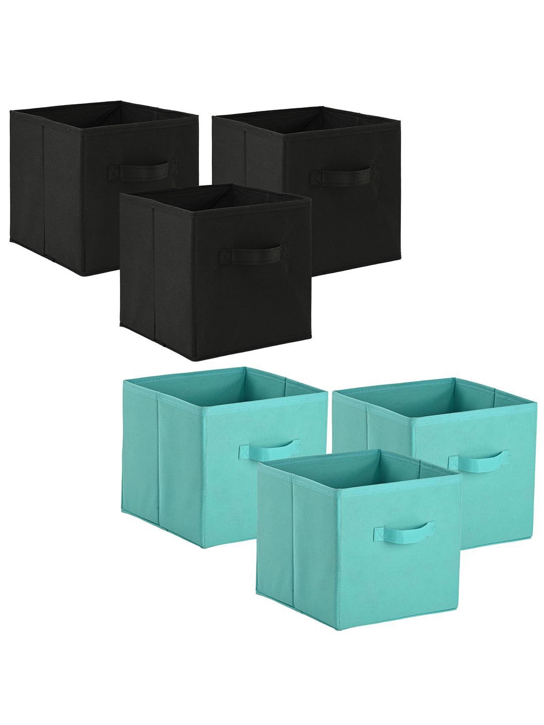 

Kuber Industries Green 6 Pieces Multi-Utility Square Shape Storage Organisers