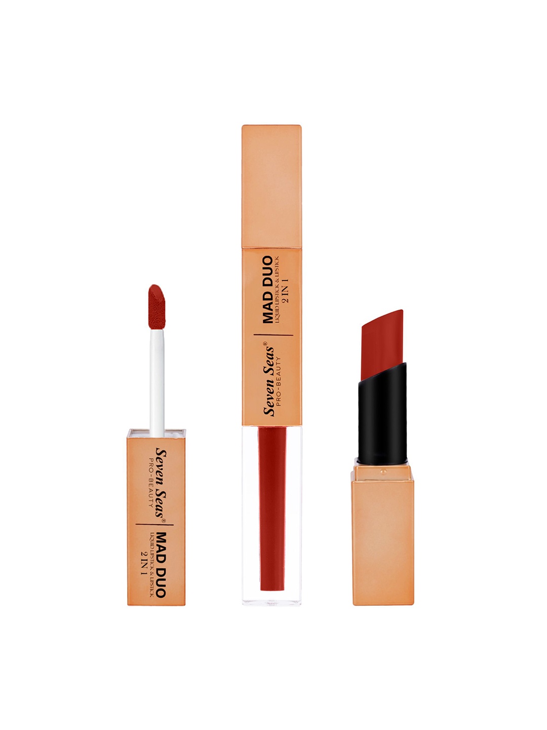 

Seven Seas Mad Duo 2 in 1 Matte & Liquid Lipstick - 7 g - Matte Red - 312, Na