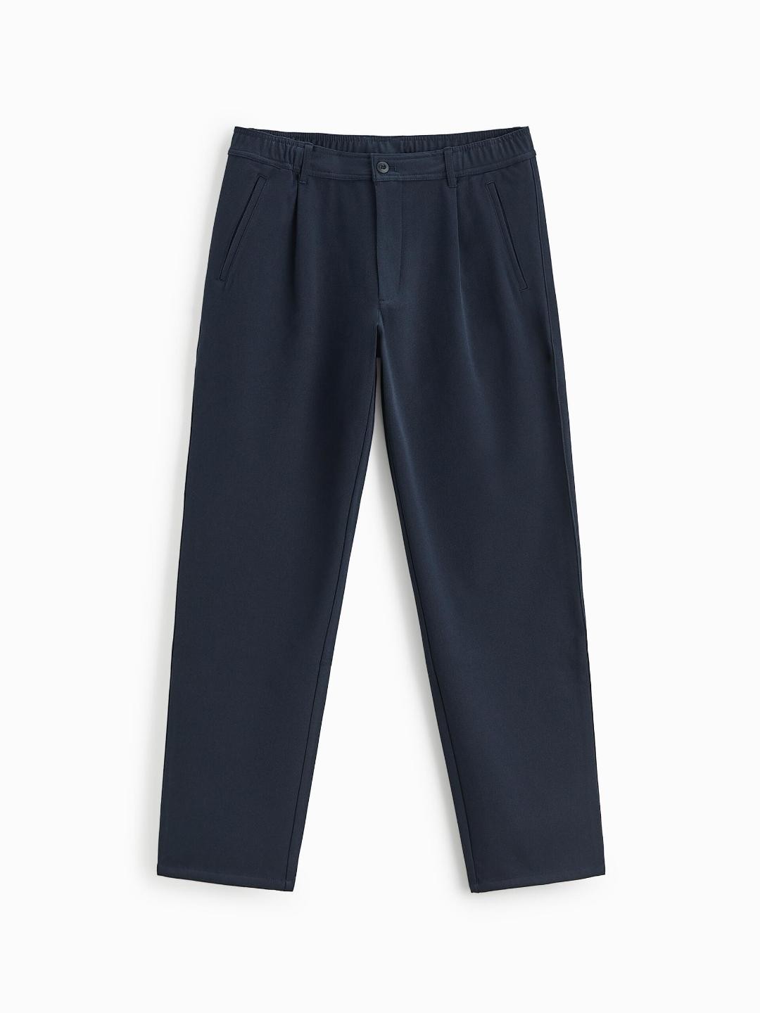 

ZARA Men Navy Blue Trousers