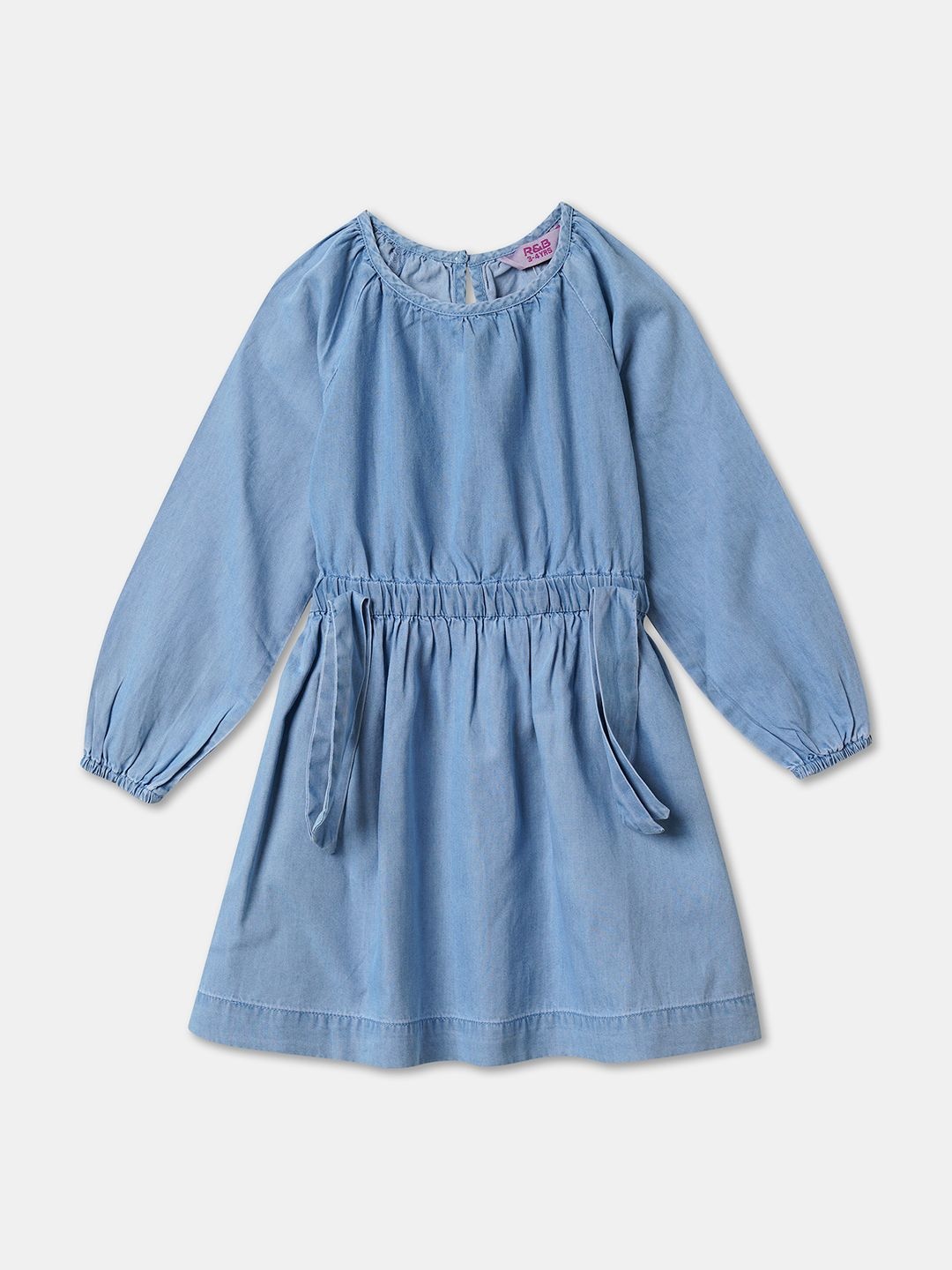 

R&B Girls Denim A-Line Dress, Blue