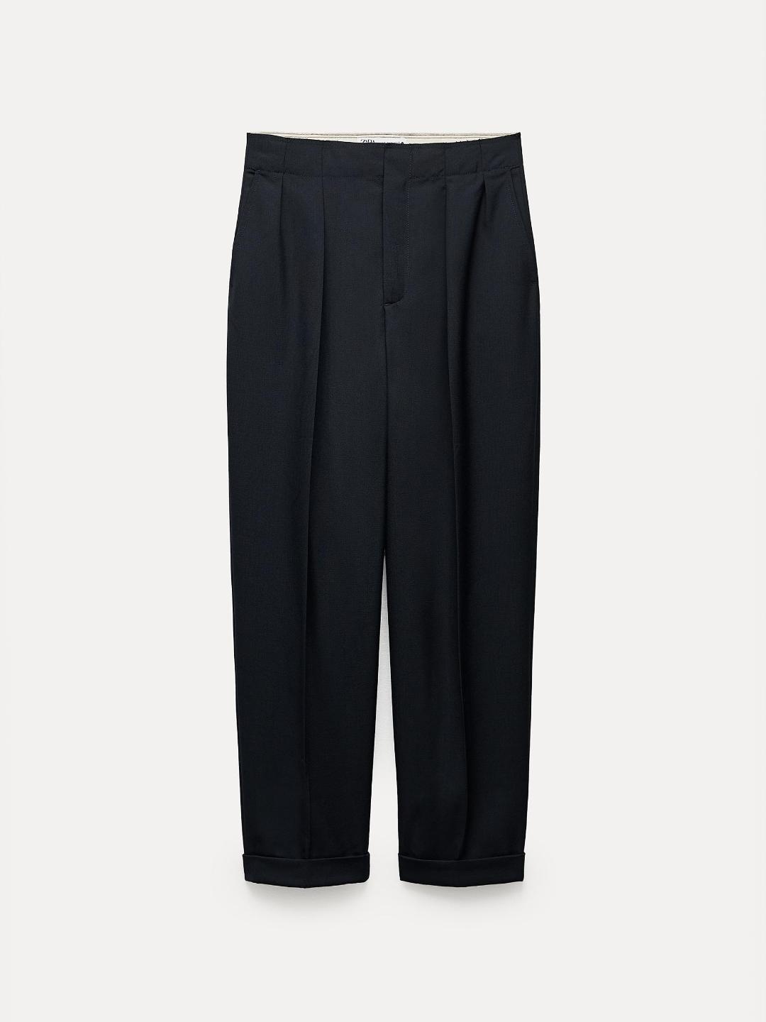 

ZARA Women Navy Blue Trousers