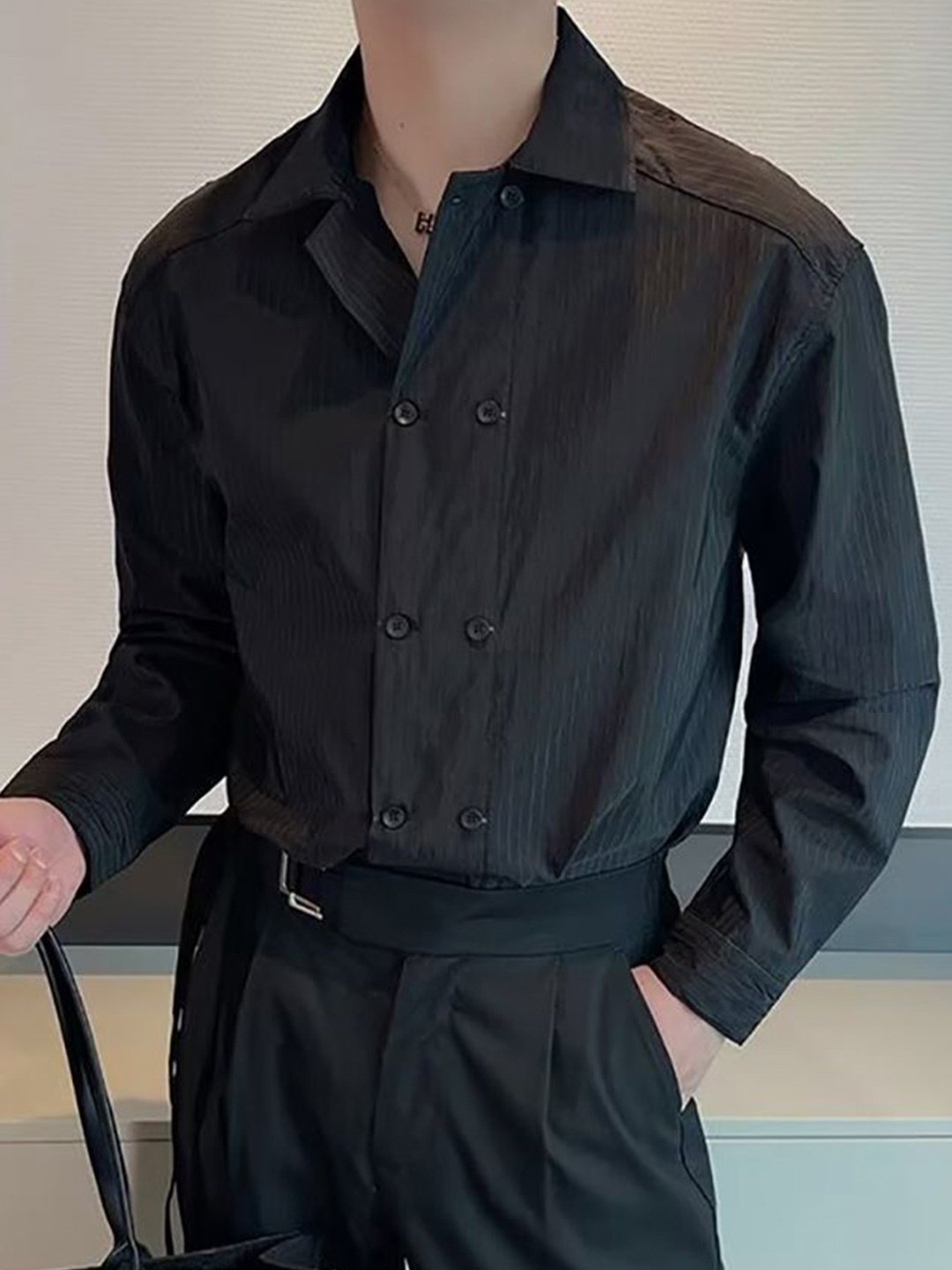 

StyleCast x Revolte Men Regular Fit Shirt, Black
