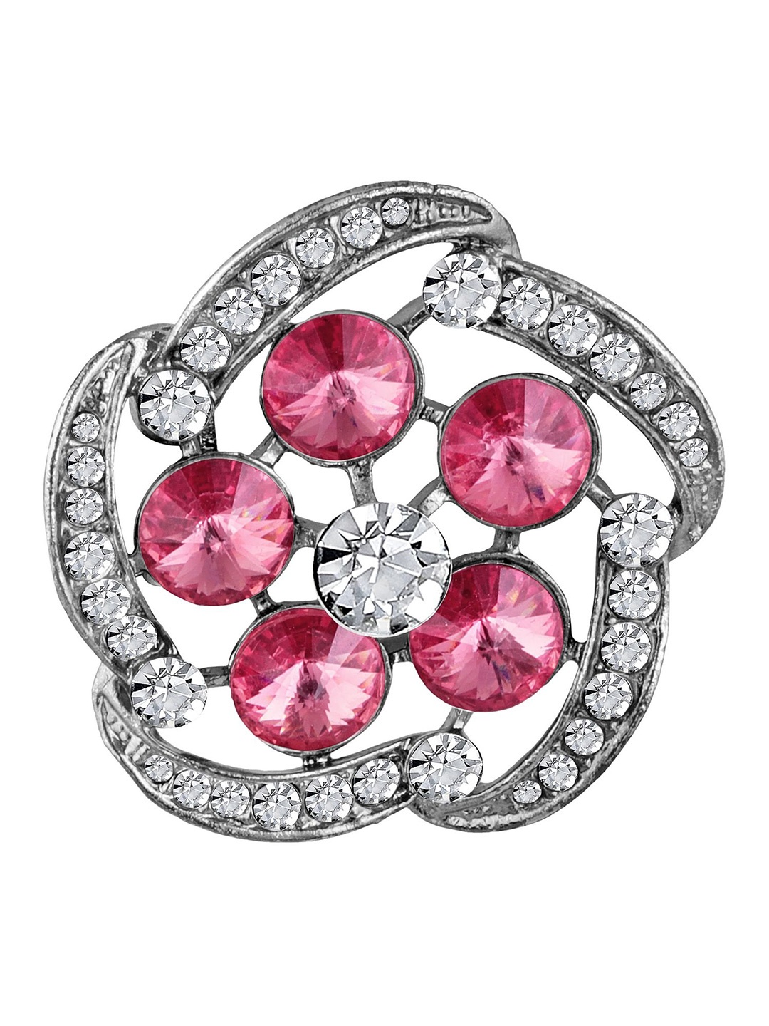 

Mahi Women Pink & White Ethnic Brooch