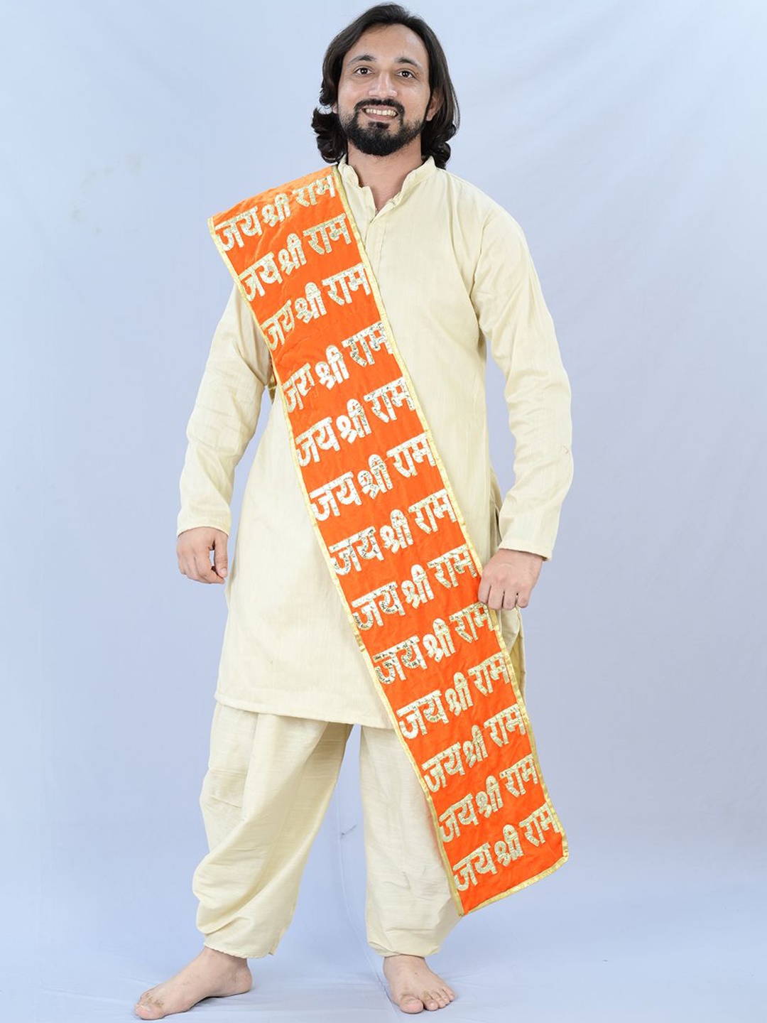 

AGLARE Men Regular Kurta with Salwar & With Dupatta, Beige