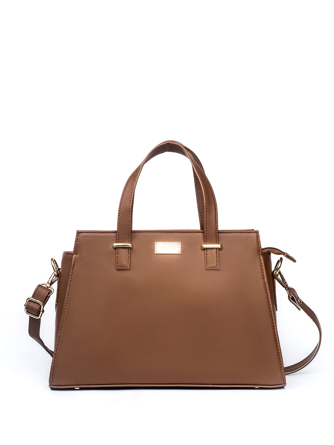 

Strokes by Namrata Mehta Women Solid Handheld Bag, Brown
