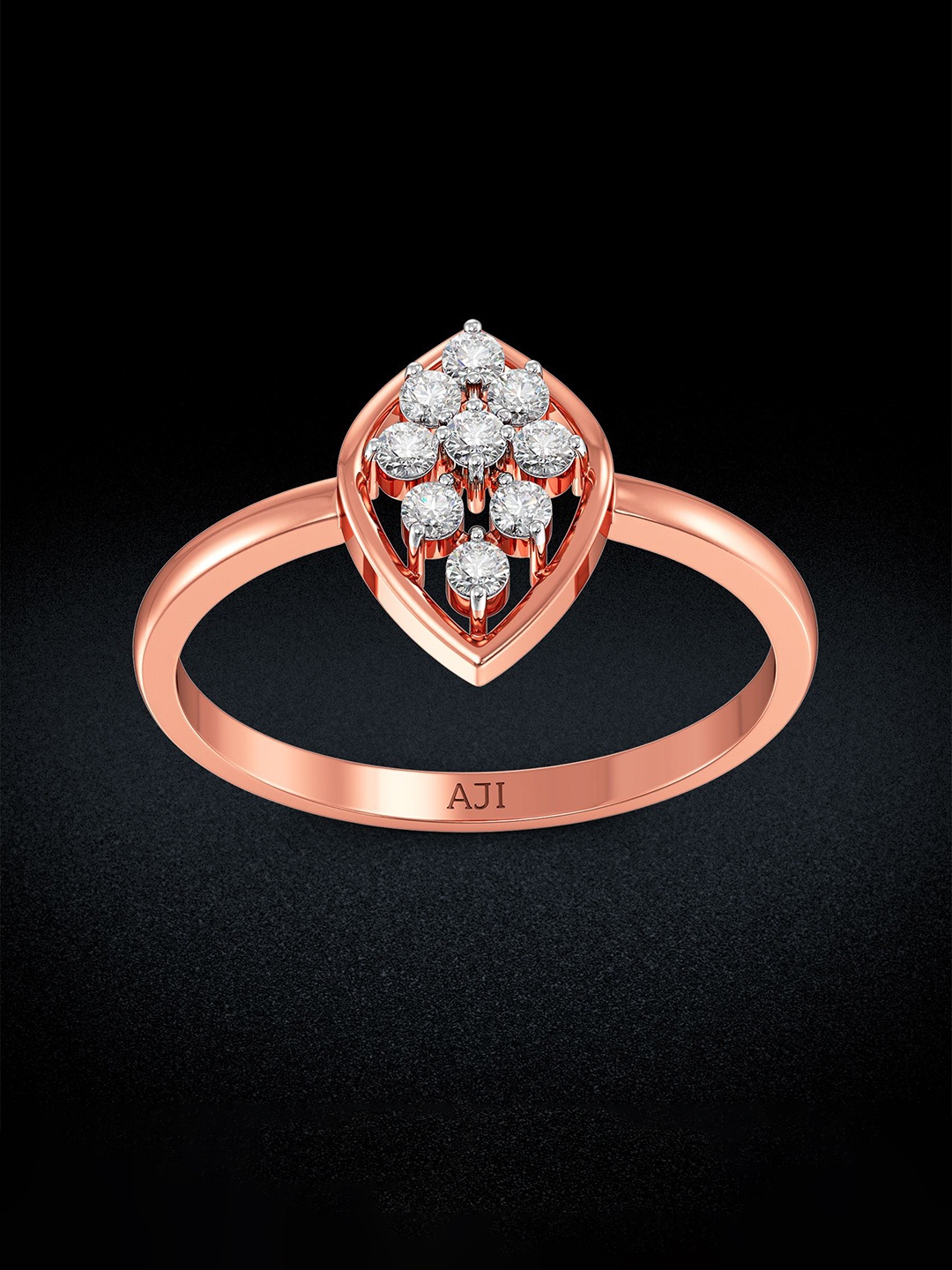 

Joyalukkas Women 18Kt Diamond Studded Finger Ring, Rose