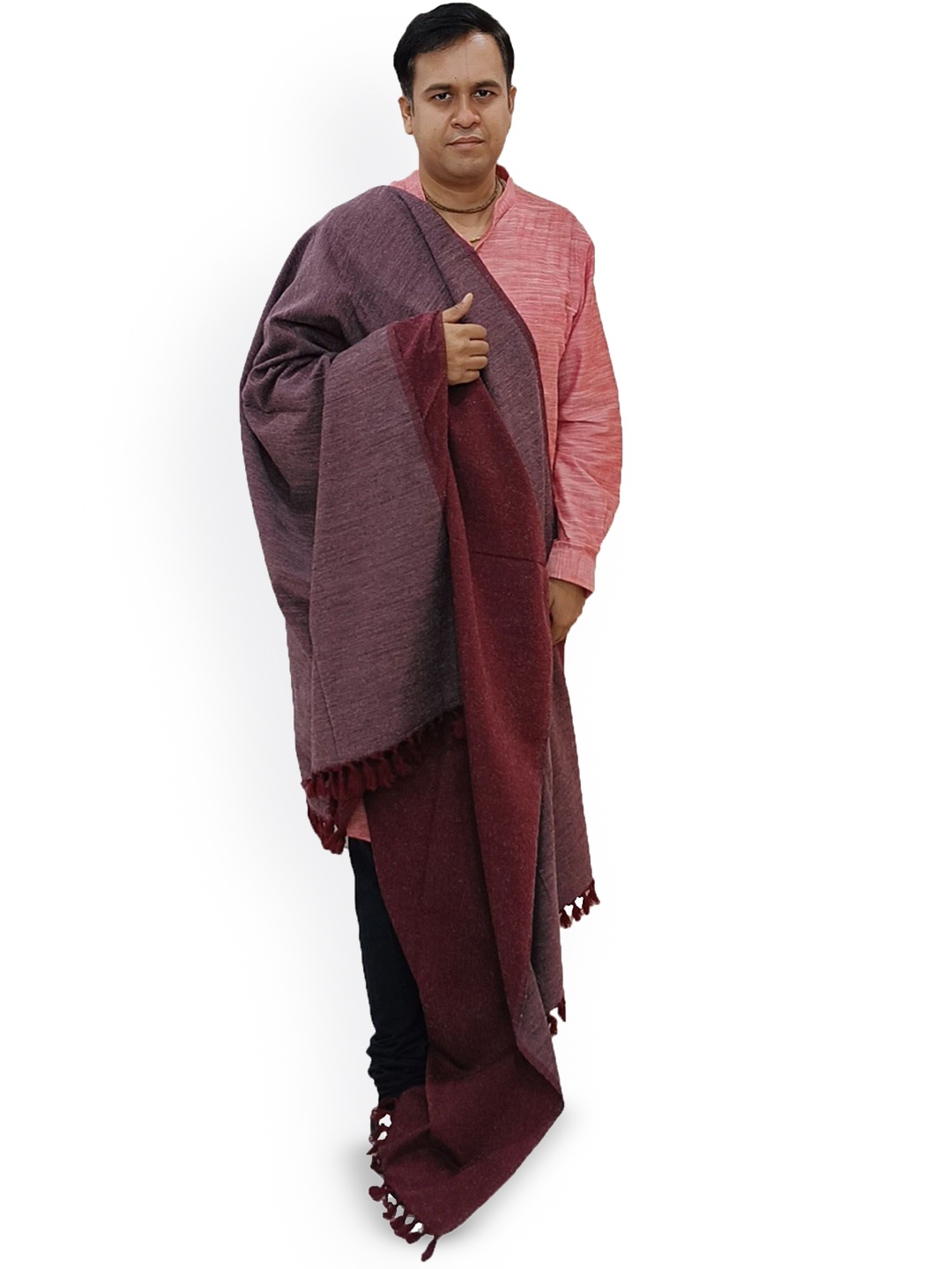 

Vrinde Pure Woollen Shawl, Maroon
