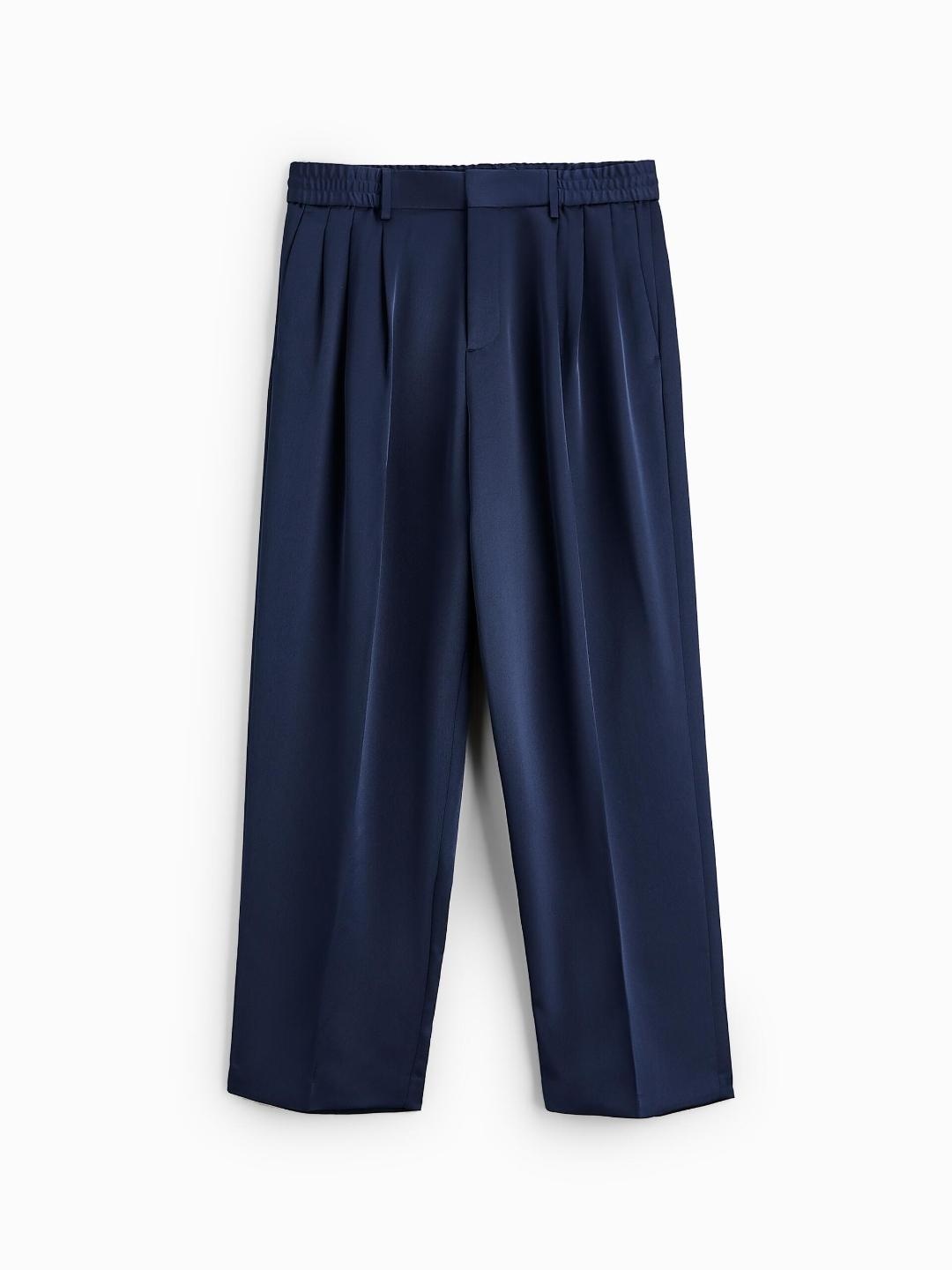 

ZARA Men Navy Blue Trousers
