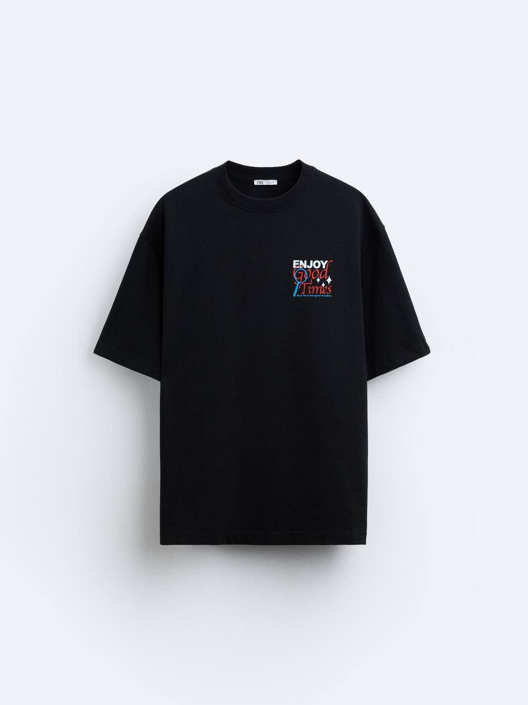 

ZARA Men Black T-shirt