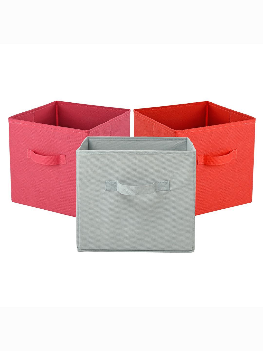 

Kuber Industries Pink & Red 3 Pieces Multi-Utility Organisers