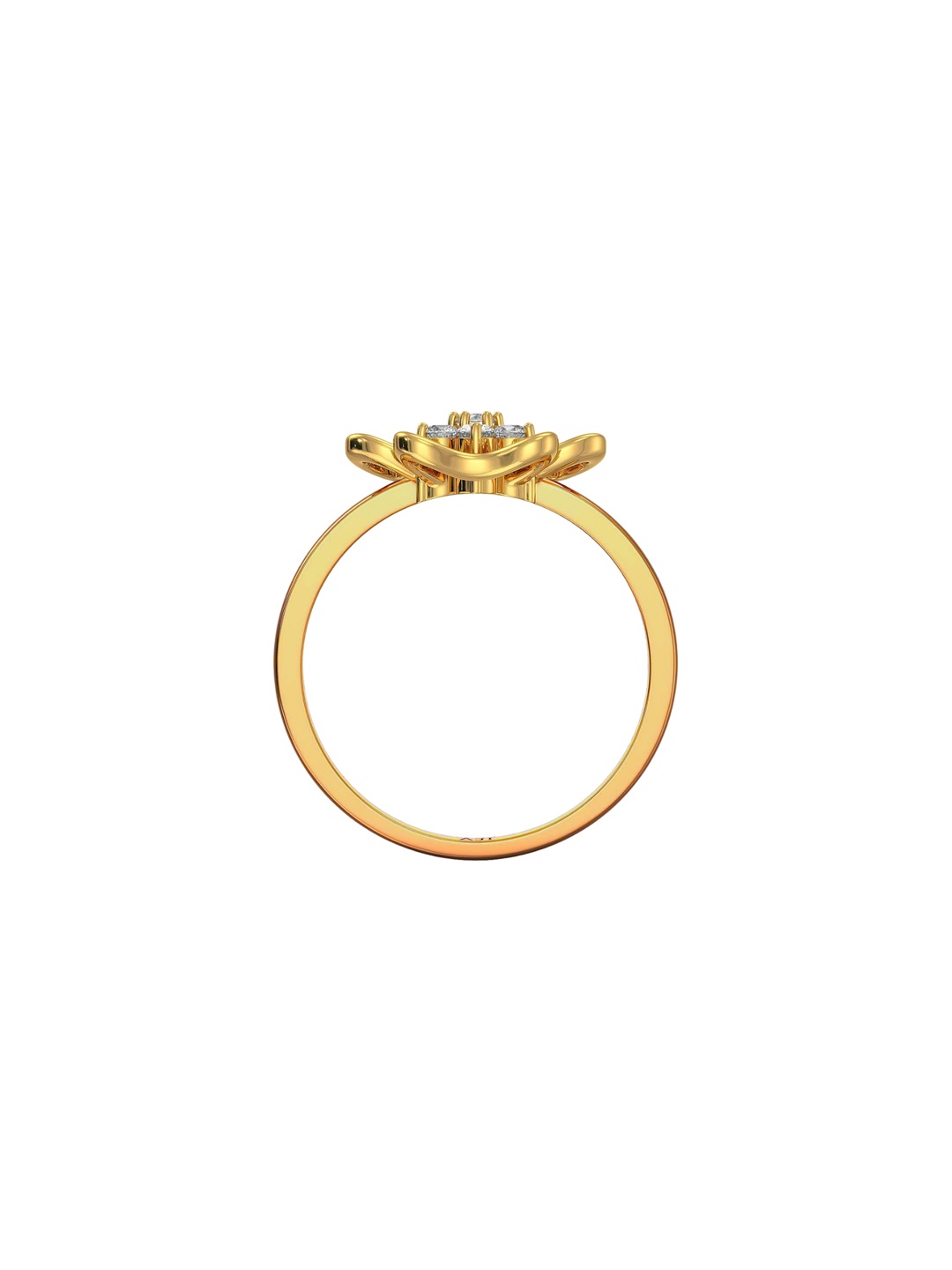 

Joyalukkas 22KT Gold Stone-Studded Finger Ring