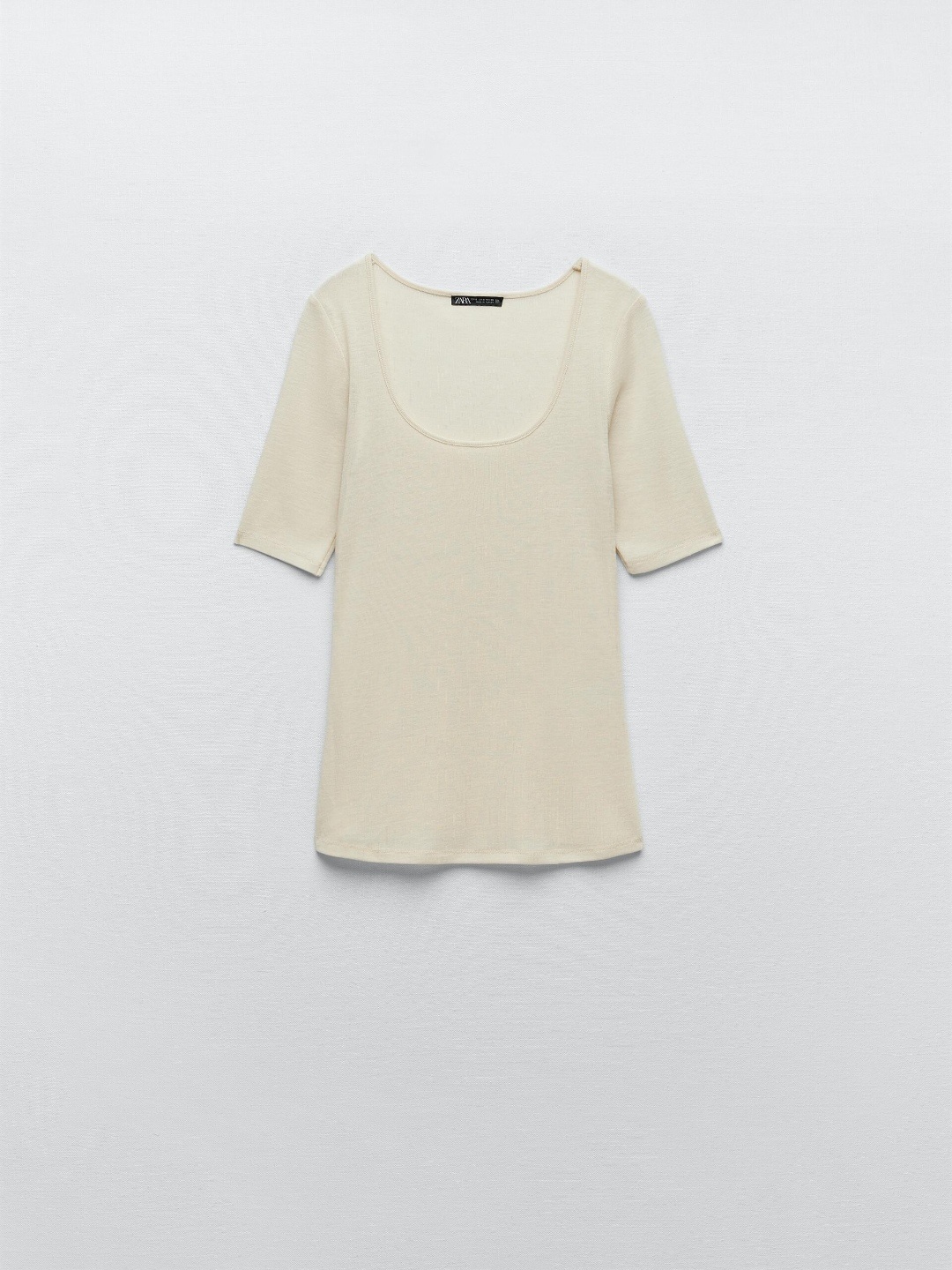 

ZARA Women Beige T-shirt