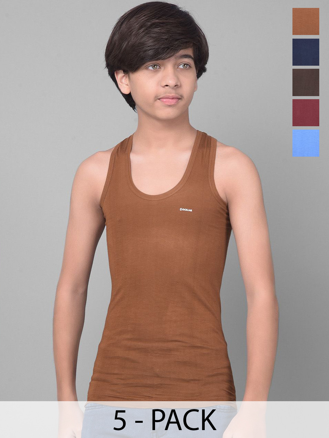 

Dollar Bigboss Infants Pack Of 5 Assorted Vests