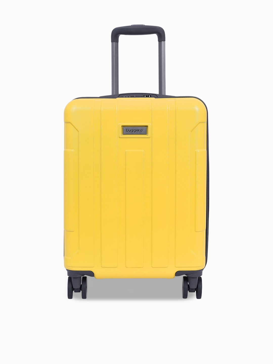 

Luggero Unisex Textured Hard-Sided 360-Degree Rotation Cabin Trolley Bag, Yellow