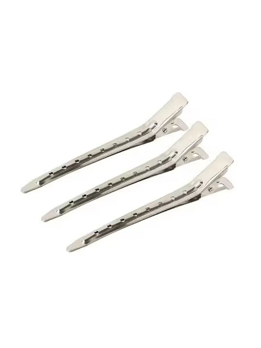 

GORGIO PROFESSIONAL Women Set of 3 Alligator Hair Clip, Silver