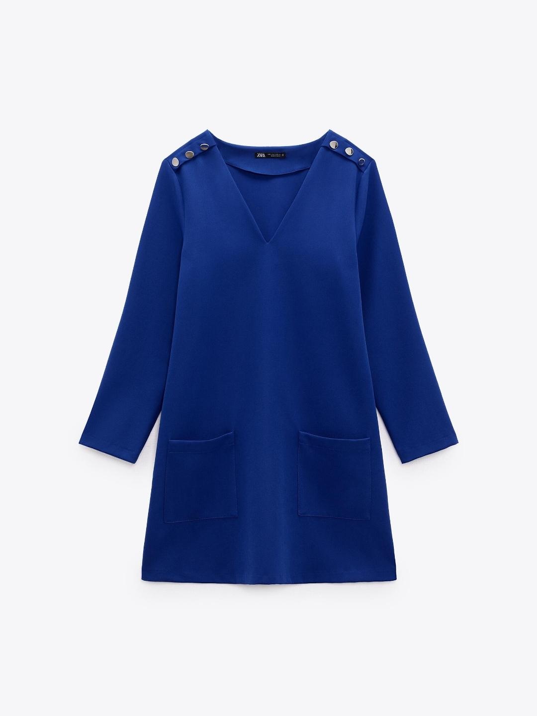 

ZARA Women Blue Dress