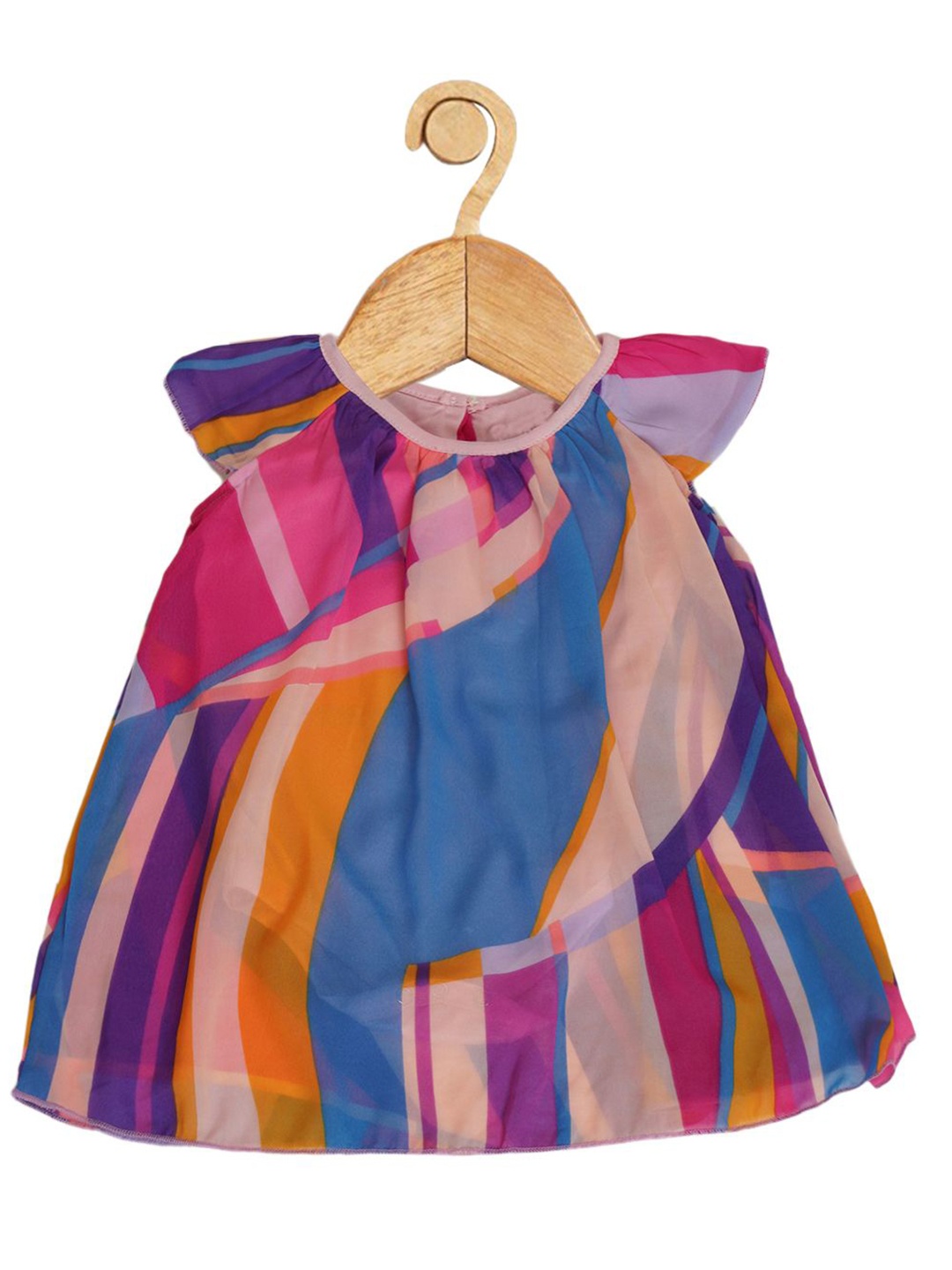 

HERE&NOW Kids girls colourful A-Line Dress, Pink