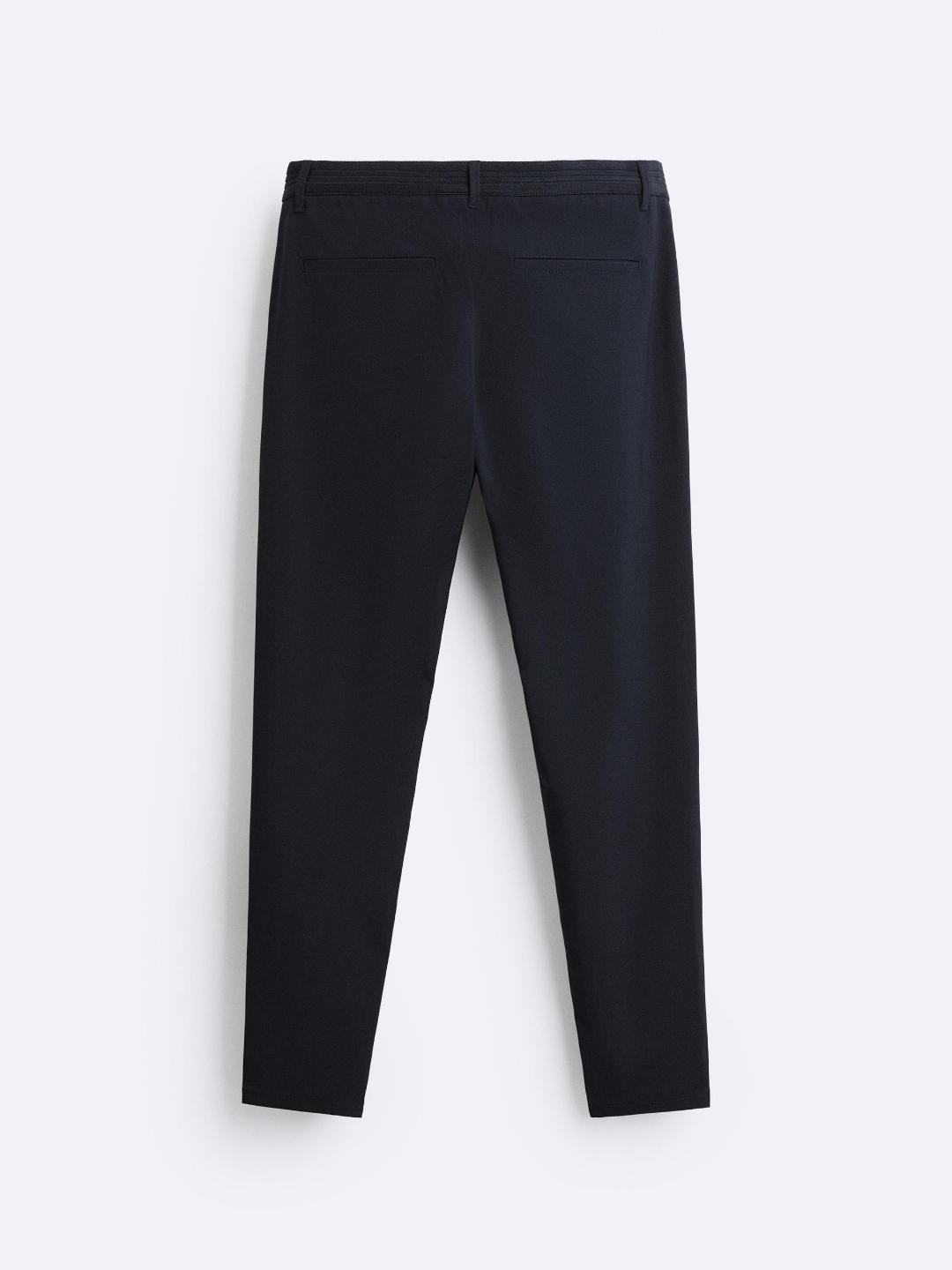 

ZARA Men Navy Blue Trousers