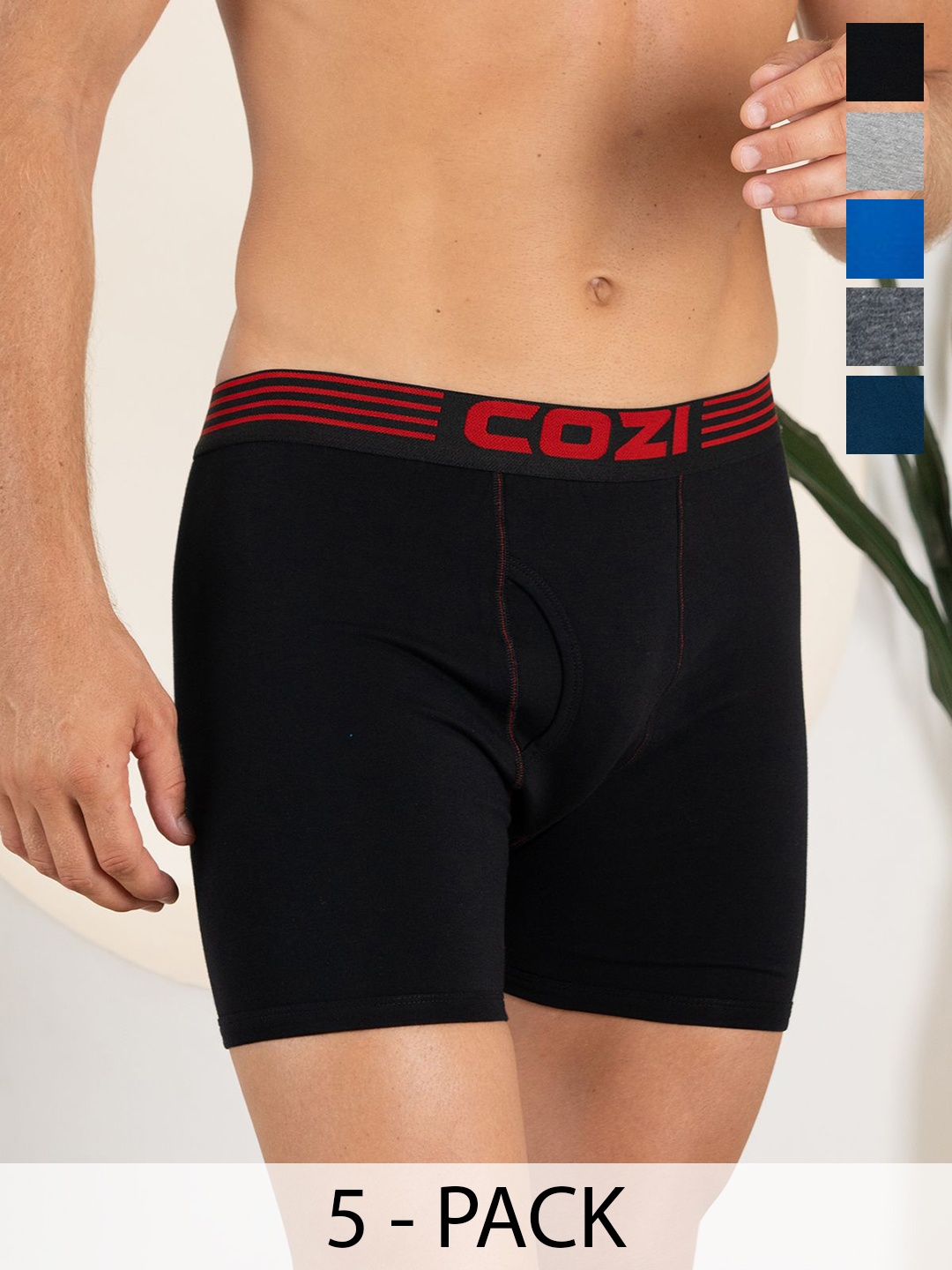 

Lux Cozi 5Pcs Assorted Trunk Briefs COZI_1123_LUXURY_AST_5PC