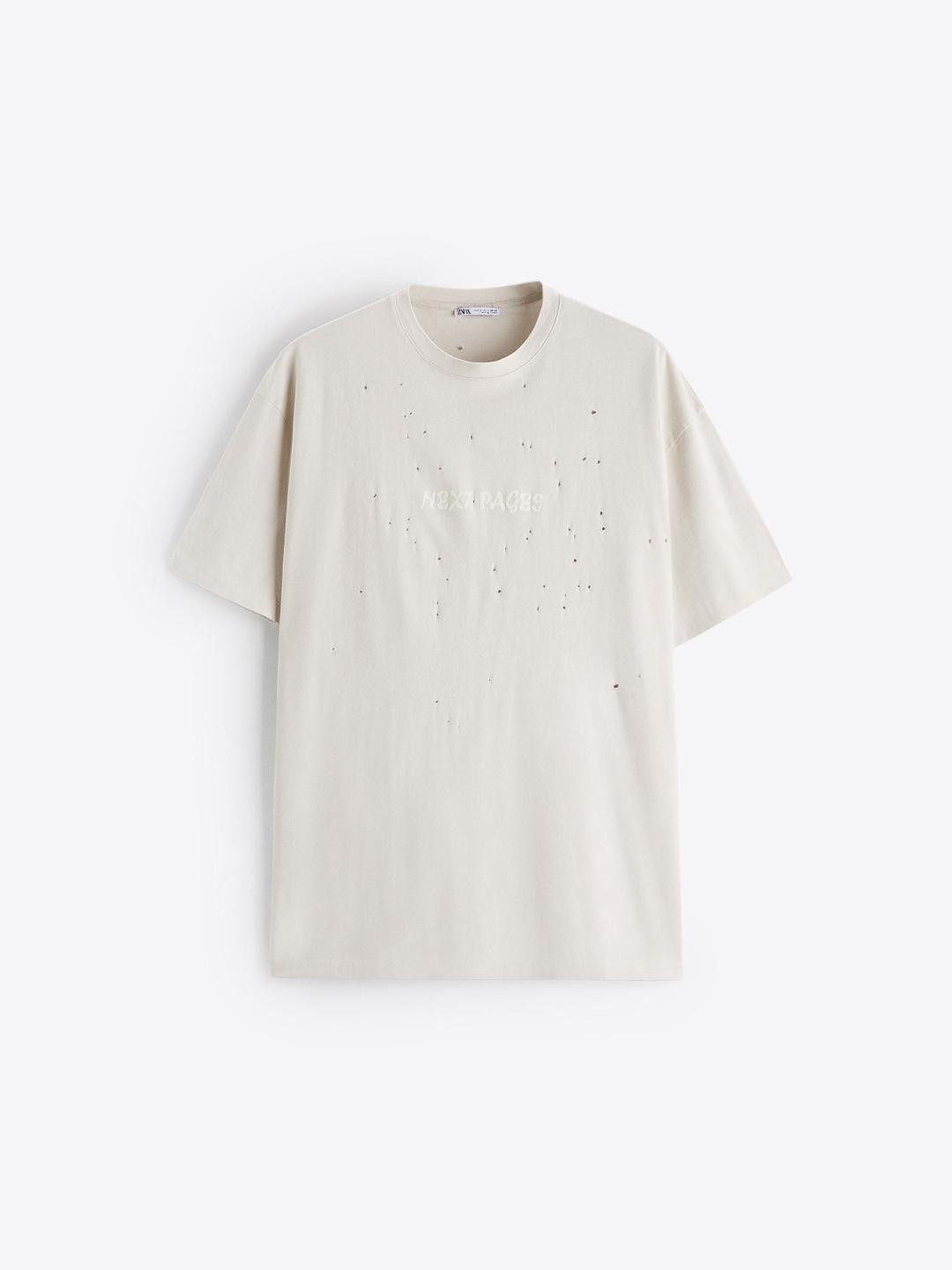 

ZARA Men Grey T-shirt