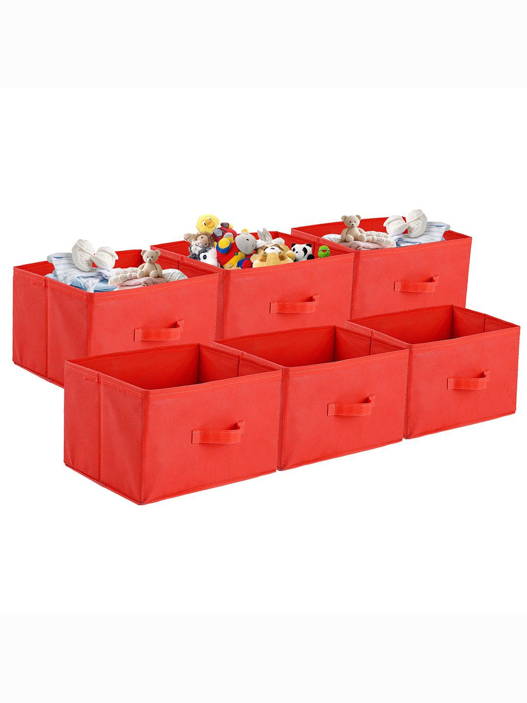 

Kuber Industries Red 6 Pieces Drawer Organisers
