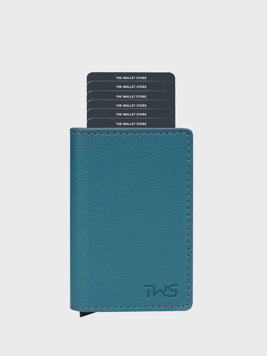 

The Wallet Store Unisex Leather Card Holder, Blue