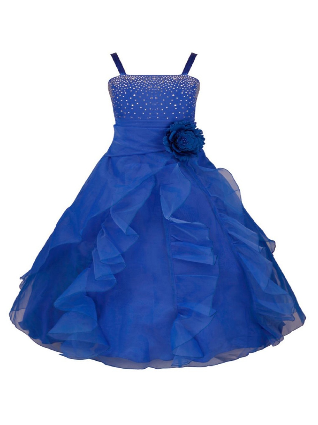 

Wish little Girls Shoulder Straps A-Line Dress, Blue