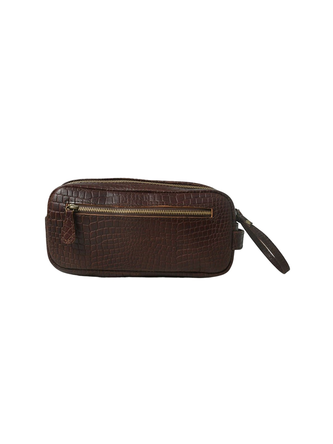 

MaheTri Textured Compact Pouch Travel Accessory, Brown