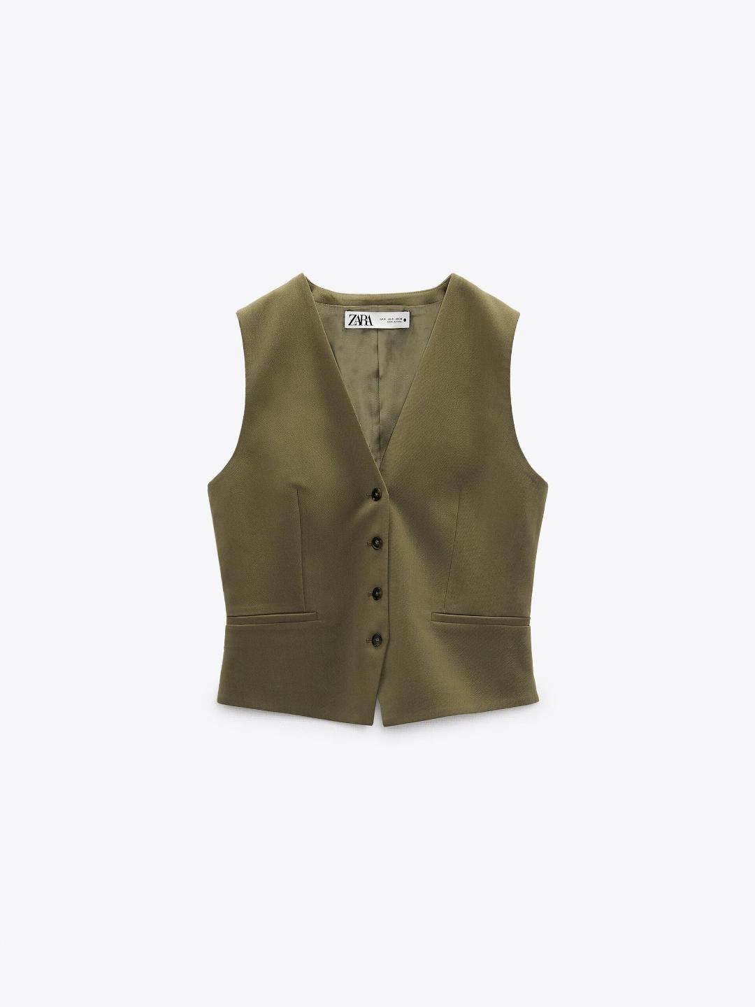 

ZARA Women Khaki Waistcoat