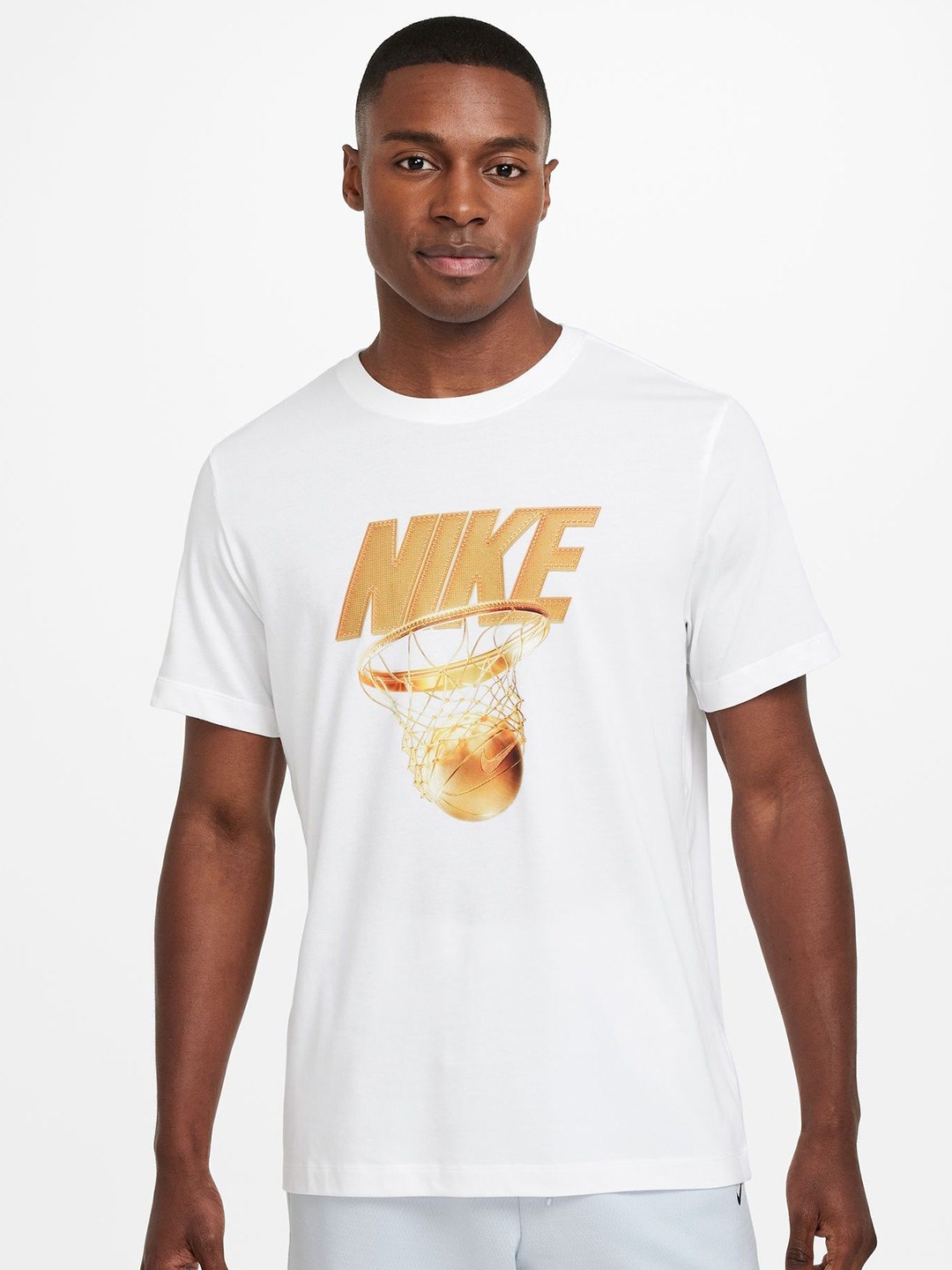 

Nike Dri-FIT Men Basketball T-Shirt, White