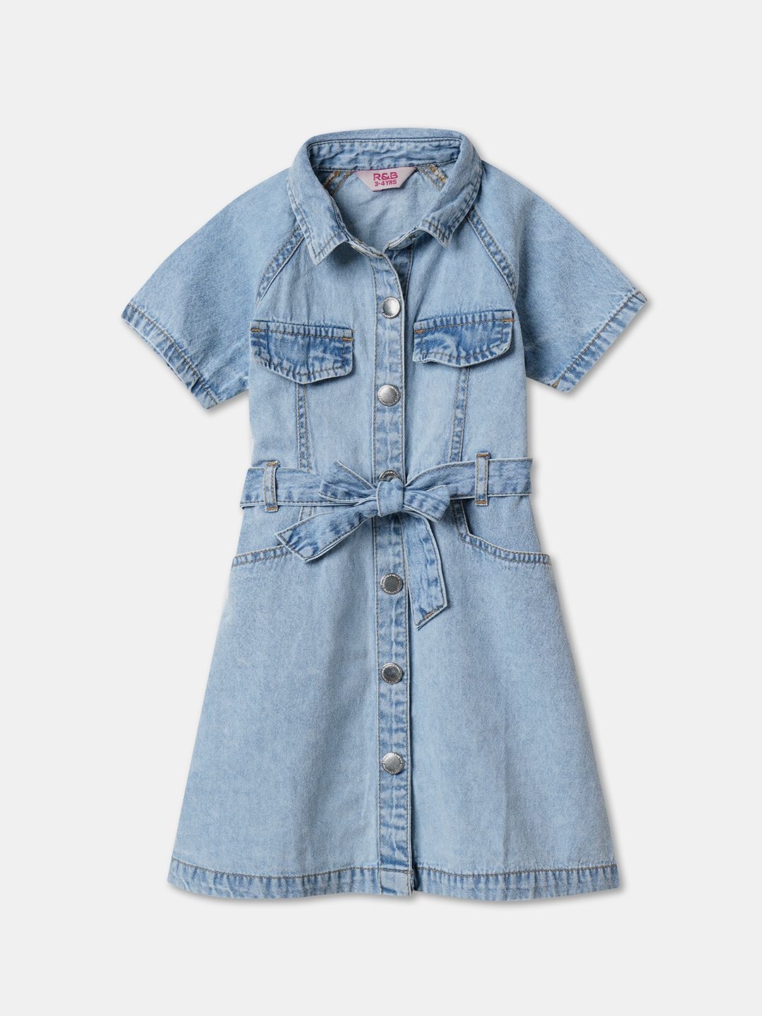 

R&B cotton A-Line Dress, Blue