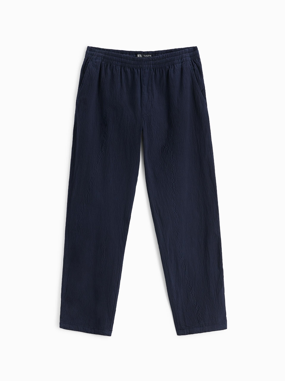 

ZARA Men Navy Blue Trousers