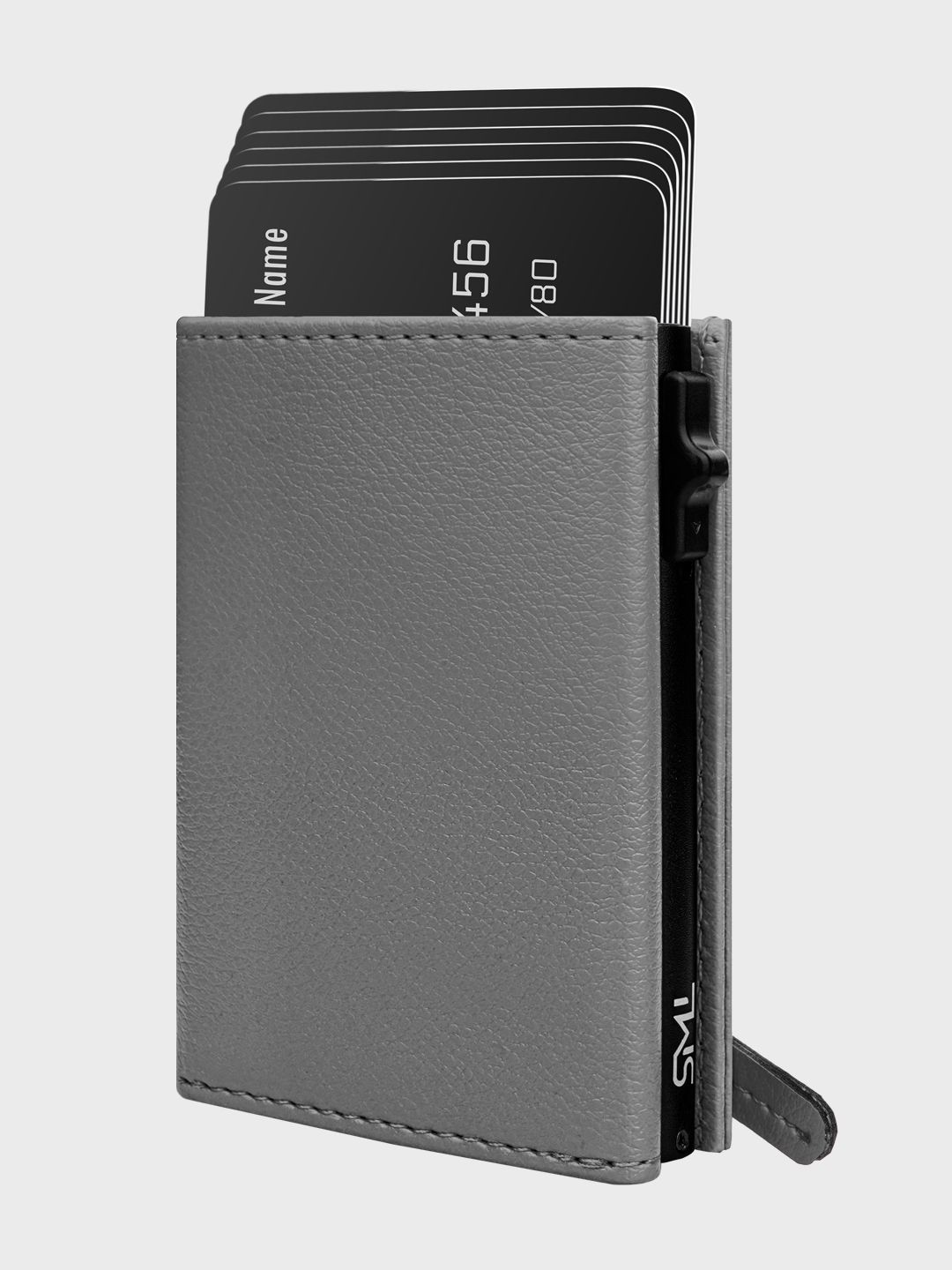 

The Wallet Store Unisex Leather Three Fold Wallet, Grey