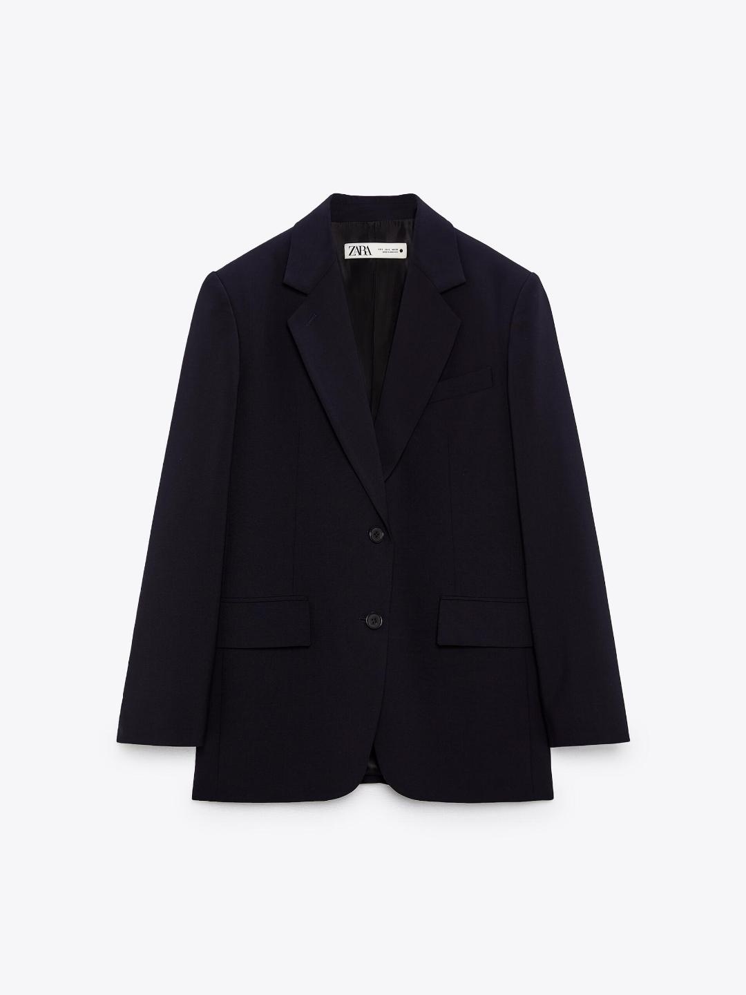 

ZARA Women Navy Blue Blazers