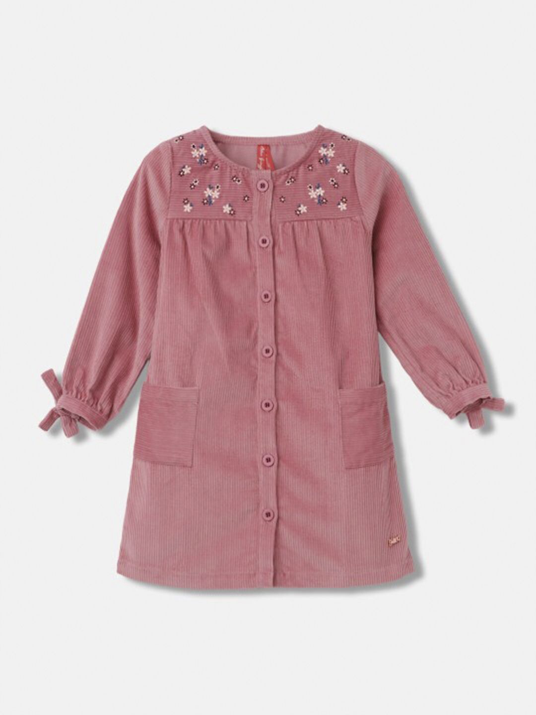 

Blue Giraffe A-Line Dress, Pink