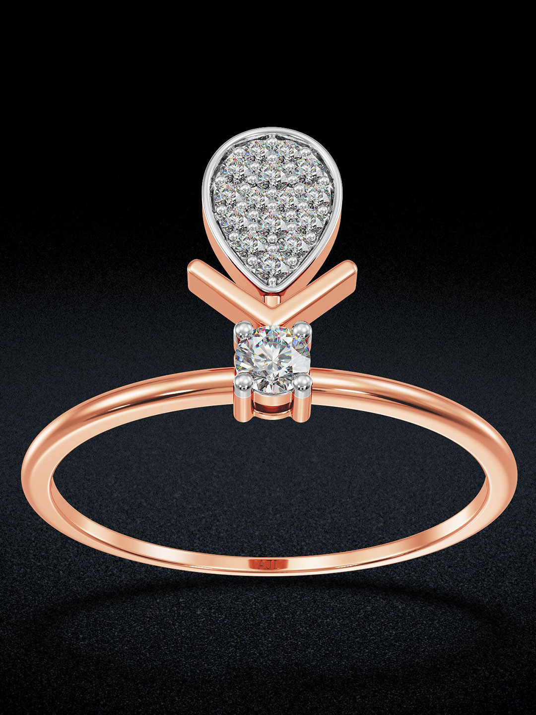 

Joyalukkas 18kt Finger Ring Diamond, Rose gold