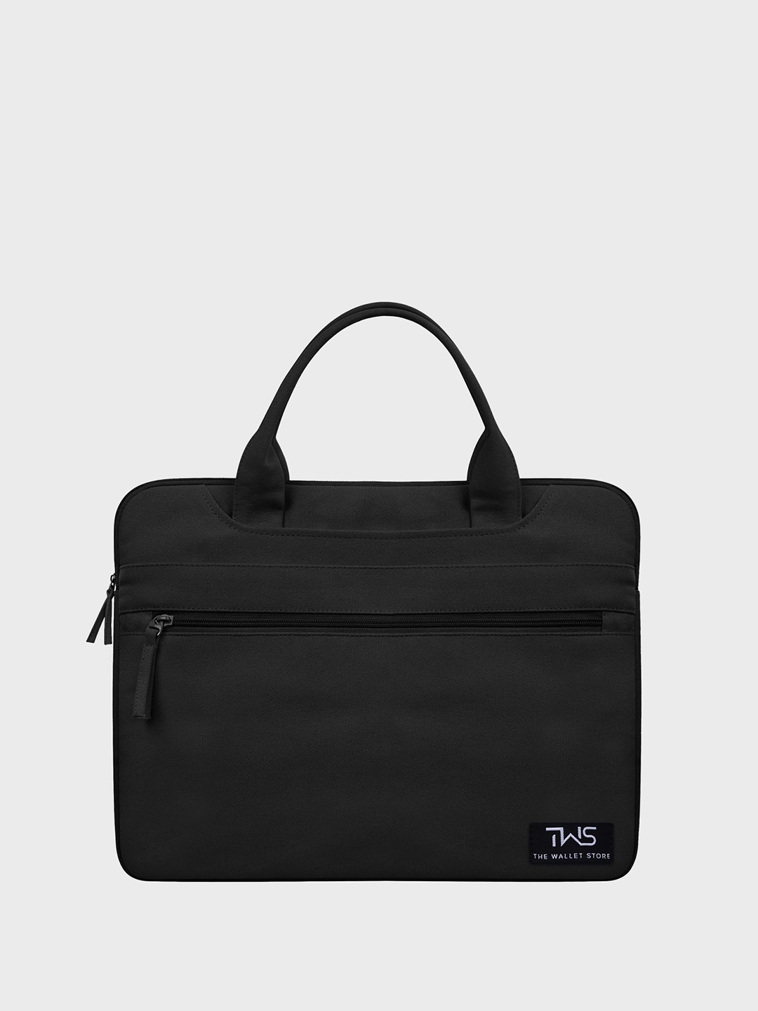 

The Wallet Store Unisex Colourblocked Laptop Bag, Black