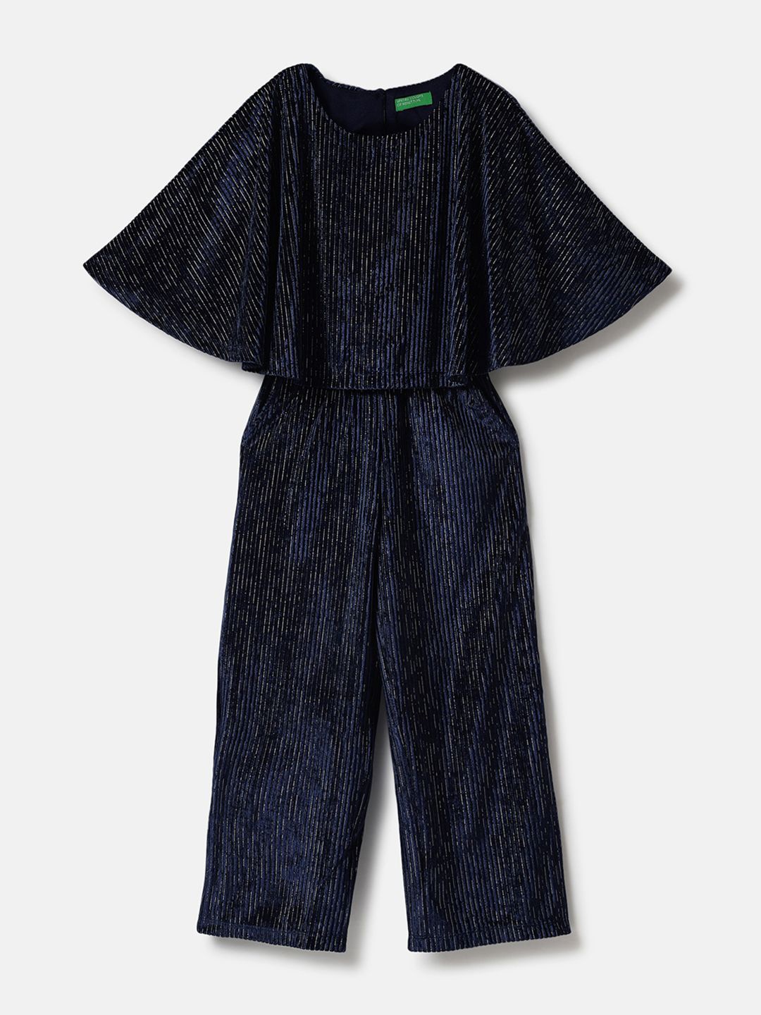 

United Colors of Benetton Girls Printed Basic Jumpsuit, Navy blue